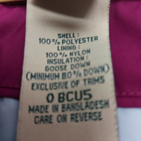 L.L.Bean goose down parka with removable fur trim and removeable hood Pink MedP - Picture 7 of 8